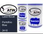 Preview: Land-Rover, Portofino Blue, 2410: 500ml Lackdose + 500ml Klarlack + 250ml Härter - Set, von ATW Autoteile West.